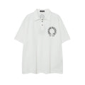 Chrome Heart T Shirts Sanskrit horseshoe print polo shirt short sleeve